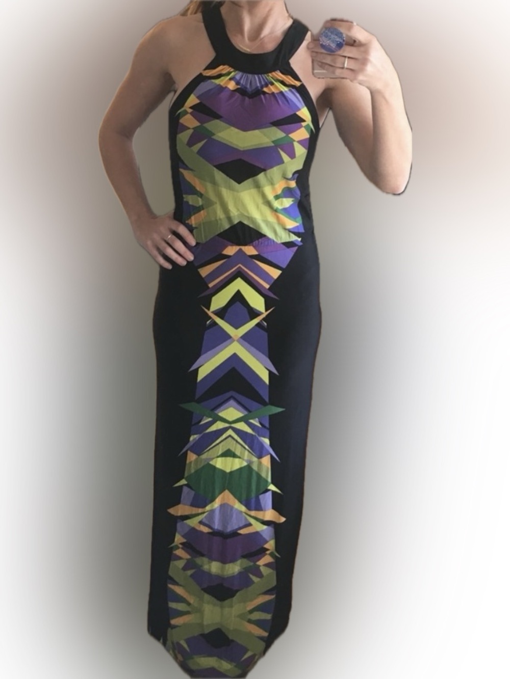 BCBG Maxazria maxi dress; XS; Rayon/spandex